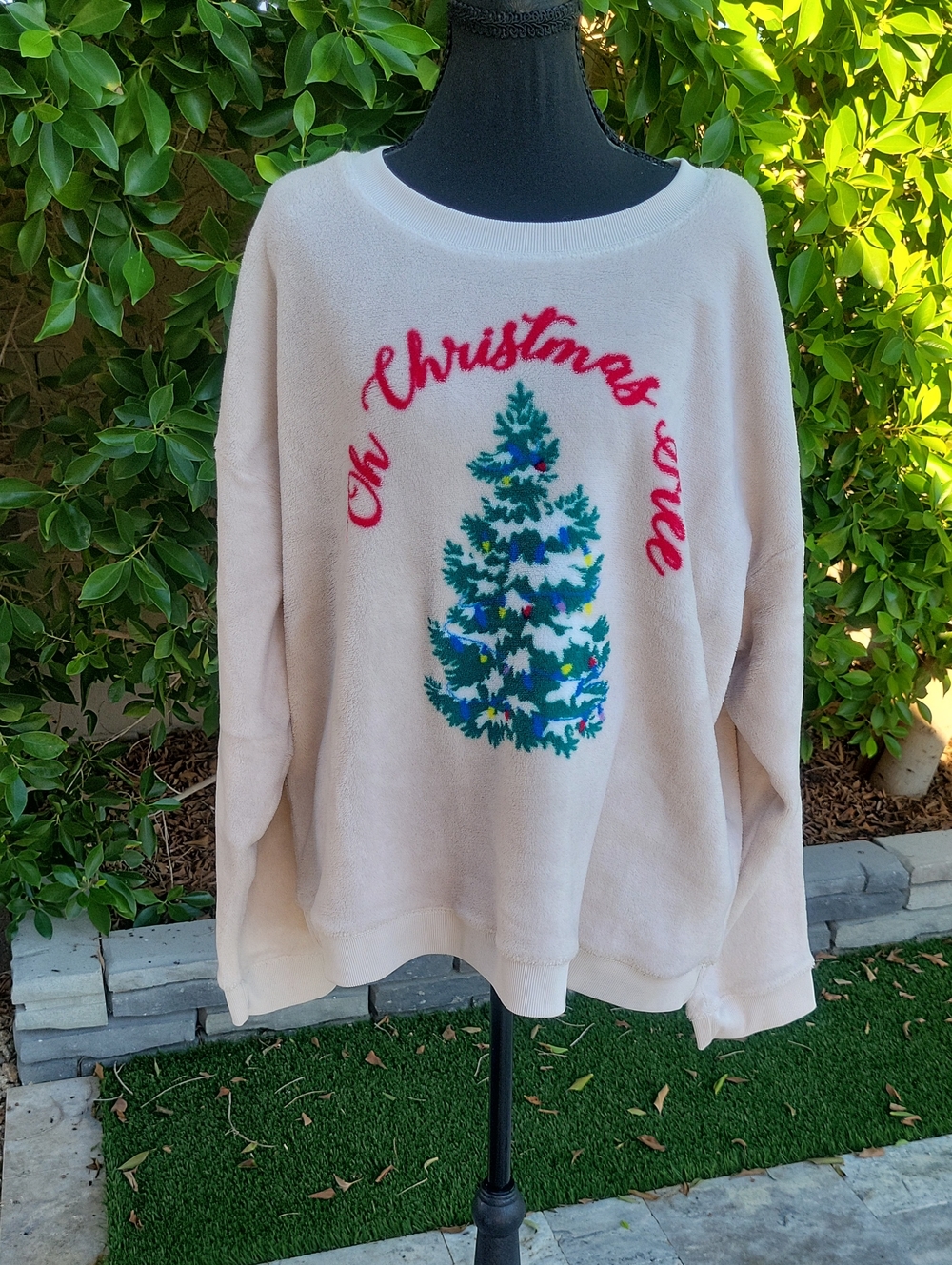Oh Christmas Tree Holiday Fleece Sweatshirt 1X